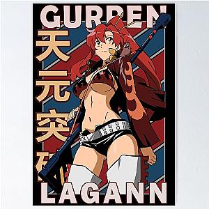 Yoko Littern Gurren Lagann Vintage Design Poster