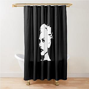 Black and white Gwen stefani portrait  Shower Curtain