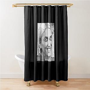 Gwen Stefani no doubt black and white abstract portrait  Shower Curtain