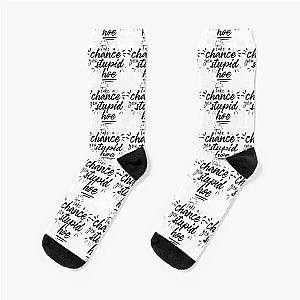 Gwen Stefani Lyric Quote "Take a Chance You Stupid Hoe" Socks