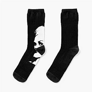 Black and white Gwen stefani portrait  Socks