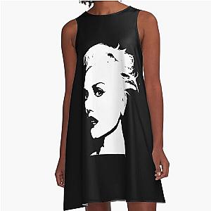 Black and white Gwen stefani portrait  A-Line Dress