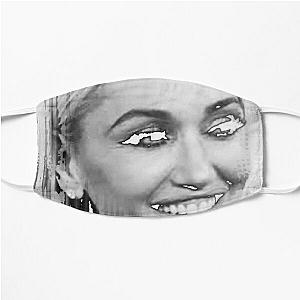 Gwen Stefani no doubt black and white abstract portrait  Flat Mask