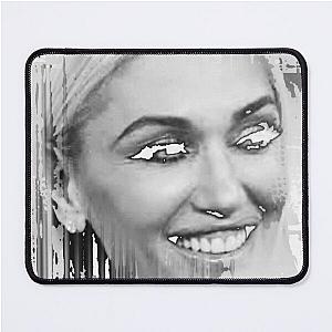 Gwen Stefani no doubt black and white abstract portrait  Mouse Pad