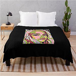 Gwen stefani pop art portrait Throw Blanket