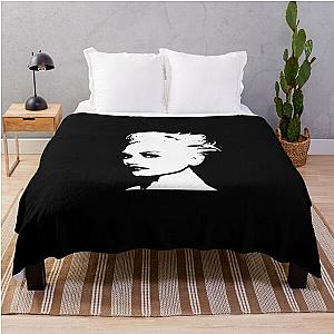 Black and white Gwen stefani portrait  Throw Blanket