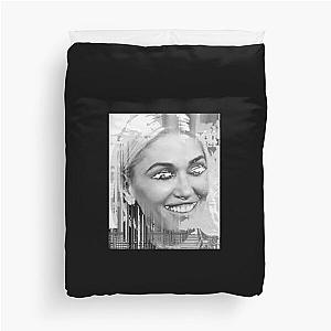 Gwen Stefani no doubt black and white abstract portrait  Duvet Cover