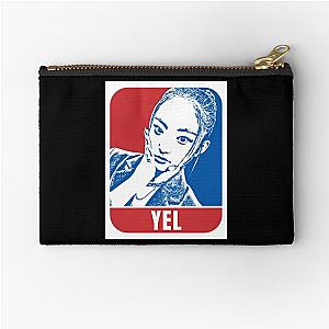 H1-KEY Yel Sketch Silhouette Blue and Red Zipper Pouch