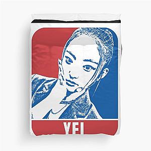 H1-KEY Yel Sketch Silhouette Blue and Red Duvet Cover