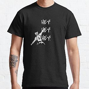 Haikyuu T-shirts - Bokuto, Fukudorani's Ace, Hey Hey Hey, White Text Classic T-Shirt RB0608