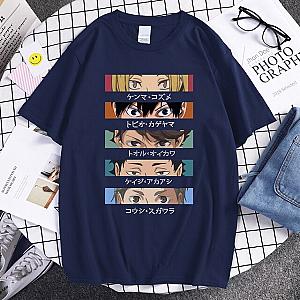 Haikyuu Funny Eyes Cartoon Dark Blue T-Shirt