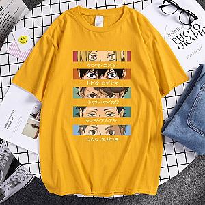 Haikyuu Funny Eyes Cartoon Yellow T-Shirt