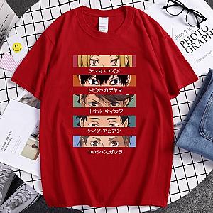 Haikyuu Funny Eyes Cartoon Red T-Shirt