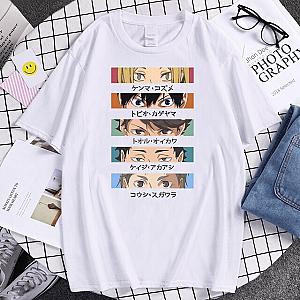 Haikyuu Funny Eyes Cartoon White T-Shirt