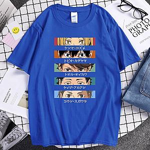 Haikyuu Funny Eyes Cartoon Blue T-Shirt