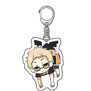 Anime Keychains – Haikyuu Tsukishima Kei Keyring Official Merch