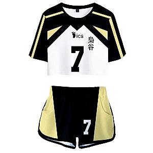 Haikyuu Pants &amp; Joggers, Haikyuu Cosplay - Cosplay Short / Crop Top N ° 7 Official Merch HS0911