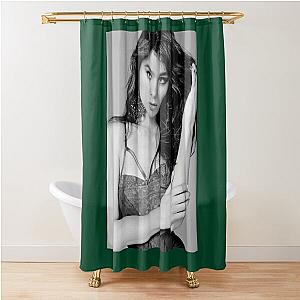 Hailee Steinfeld - Black and White Shower Curtain