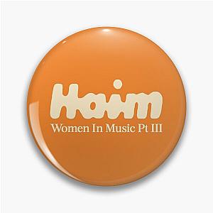 HAIM WIMPIII Logo Gold-on-Orange Pin