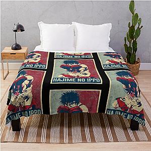 Hajime no Ippo in Hope Distressed Style Throw Blanket