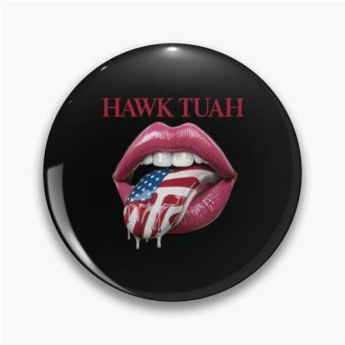 Hawk Tuah lips Pin