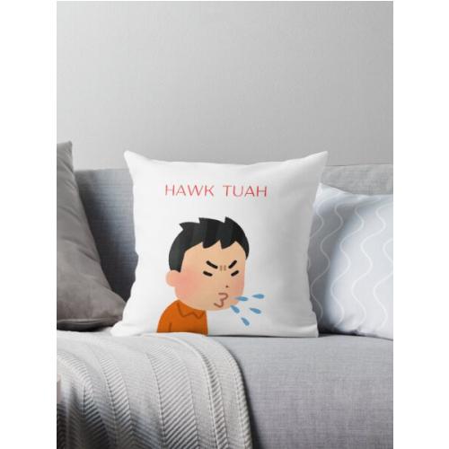 Hawk tuah hawk tuah Throw Pillow