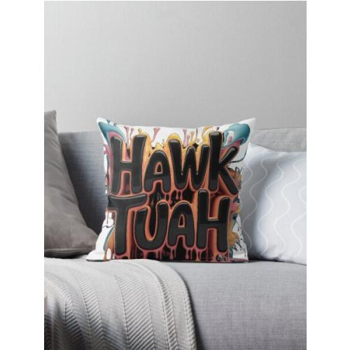 Hawk Tuah Throw Pillow