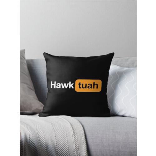 Hawk Tuah Spit On That Thang Throw Pillow