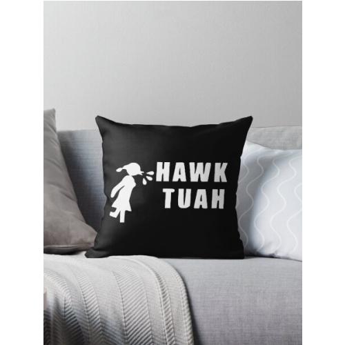 Hawk Tuah Girl Throw Pillow