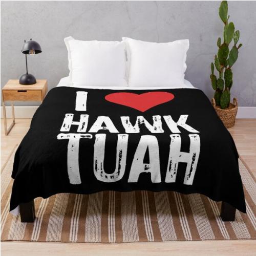 I Love Hawk Tuah Throw Blanket