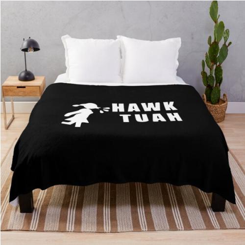 Hawk Tuah Girl Throw Blanket