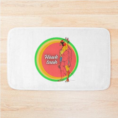 hawk tuah funny Bath Mat