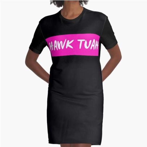 HAWK TUAH Graphic T-Shirt Dress