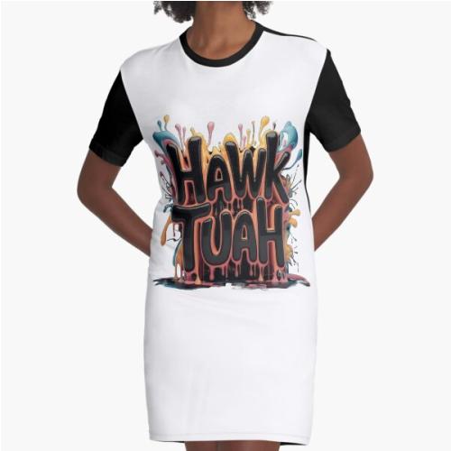 Hawk Tuah Graphic T-Shirt Dress