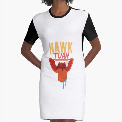 Hawk Tuah Spit On That Thang  Graphic T-Shirt Dress