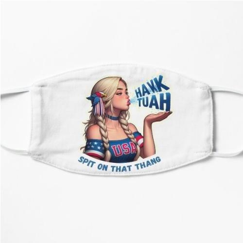 HAWK TUAH Girl With Cute USA Top Flat Mask