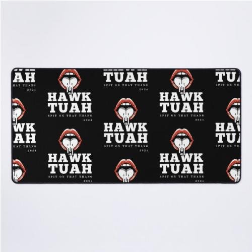 Hawk Tuah meme v2 Desk Mat