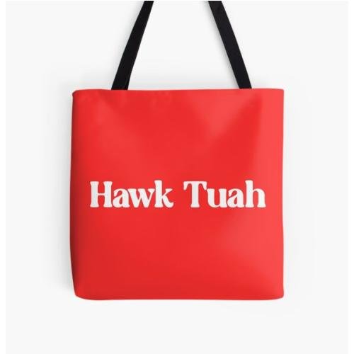 Hawk Tuah All Over Print Tote Bag