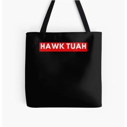 HAWK TUAH All Over Print Tote Bag