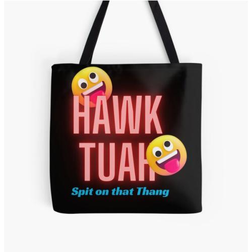 HAWK TUAH All Over Print Tote Bag