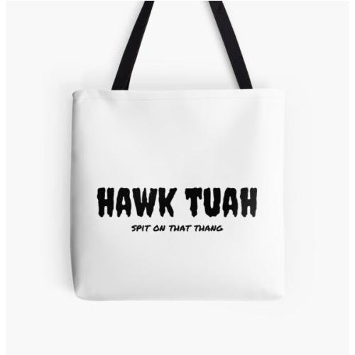 HAWK TUAH All Over Print Tote Bag