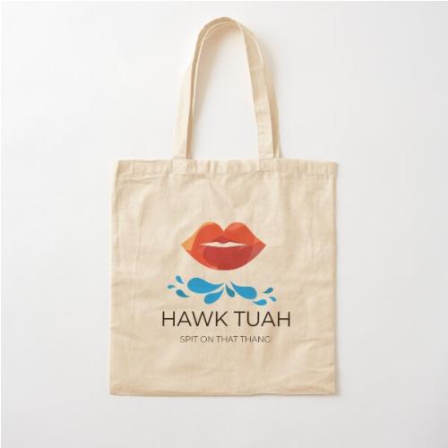 Hawk Tuah Lips: Embrace the Viral Craze! Cotton Tote Bag