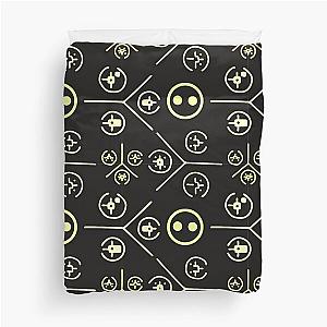 Halo 3 ODST Yellow Wall Symbols with Superintendent Duvet Cover