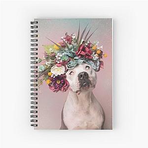 Pit Bull Flower Power, Halo Spiral Notebook