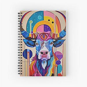 Halo of Horns Cow Painting Spiral Notebook