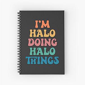 Halo Funny Retro First Name Spiral Notebook