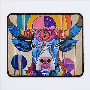 Halo of Horns Cow Painting Mouse Pad