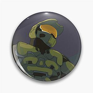 Halo Master Chief Heroic Stance (With Background) Pin