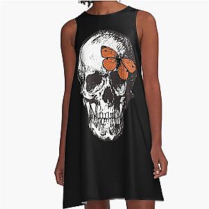 Without Me Skull Halsey A-Line Dress