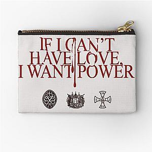 If I Can't Have Love, I Want Power - Halsey  text  Red Version Zipper Pouch